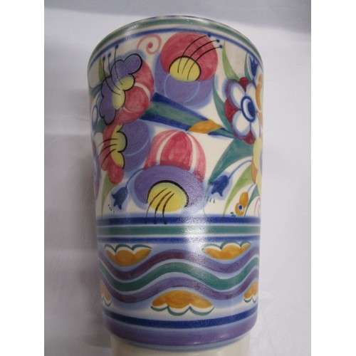 100B - A lovely Poole pottery shape 169 YO pattern vase painted by Hilda Hampton 1927 to 45. It has a clear... 