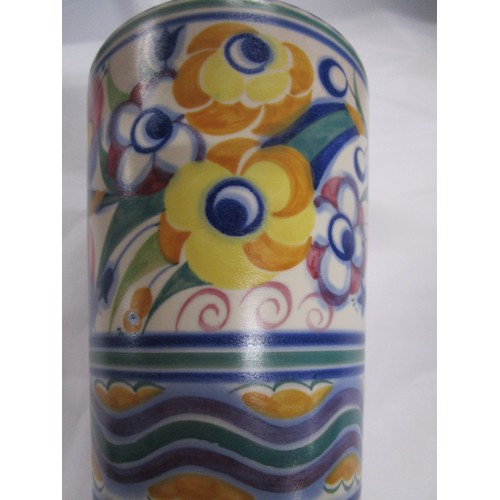 100B - A lovely Poole pottery shape 169 YO pattern vase painted by Hilda Hampton 1927 to 45. It has a clear... 