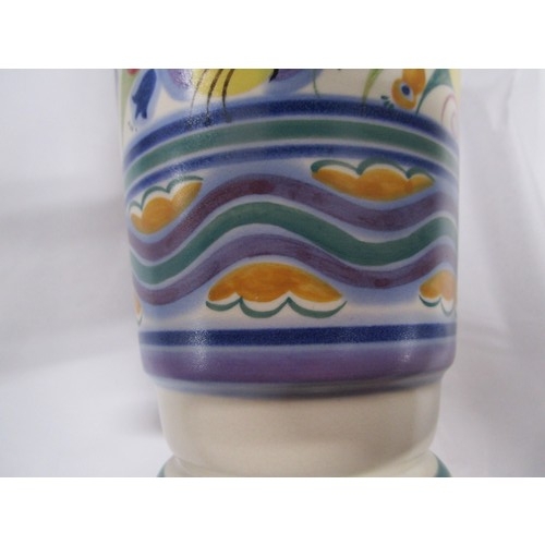 100B - A lovely Poole pottery shape 169 YO pattern vase painted by Hilda Hampton 1927 to 45. It has a clear... 