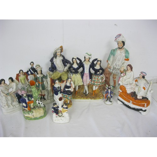 159 - A box of Staffordshire figures as per the pictures