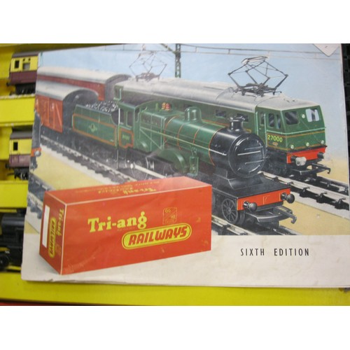 67 - A boxed  Triang trainset consisting of a princess Victoria and two coaches along with track controll... 