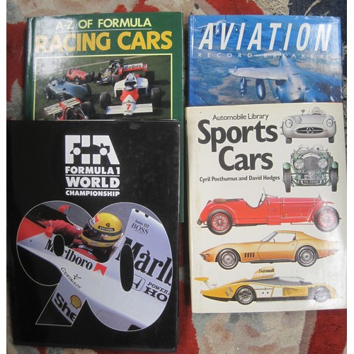 79 - A box of motoring and Formula 1 books including The Car by Jonathan Glancey, and Crazy Horses the Hi... 