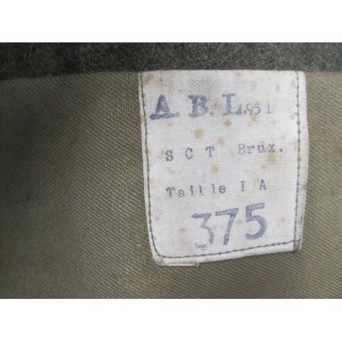 166 - A small vintage Belgian military tunic, battledress style, some insignia present