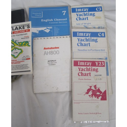 161 - A folder containing navigational maps and charts