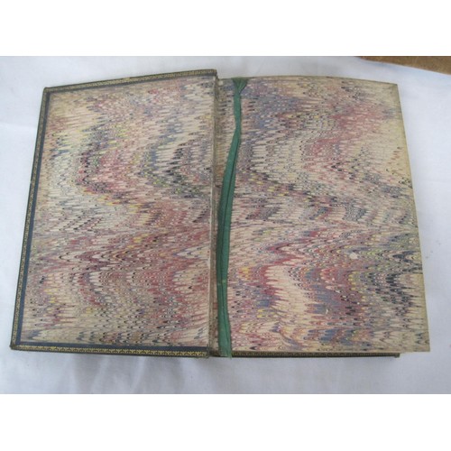 137 - Two books - (1) Italy, a poem by Samuel Rogers, London, 1830, in tooled binding with marbled endpape... 