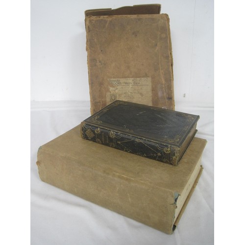 137 - Two books - (1) Italy, a poem by Samuel Rogers, London, 1830, in tooled binding with marbled endpape... 