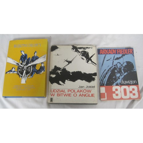 143 - Polish Air Force ephemera including a book with signatures, a Polish LP vinyl record, and a print '3... 