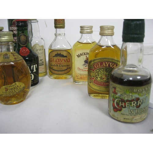 207 - An assortment of vintage whiskey miniatures including Dimple Haig and others, probably approaching 5... 