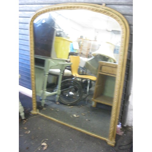 199 - A very large gilt-framed overmantle mirror in good order - this item is only available for pallet sh... 