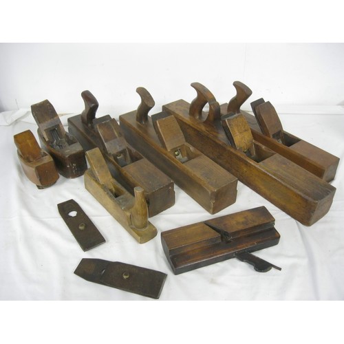 14 - A box of vintage Woodworking Planes including large box planes