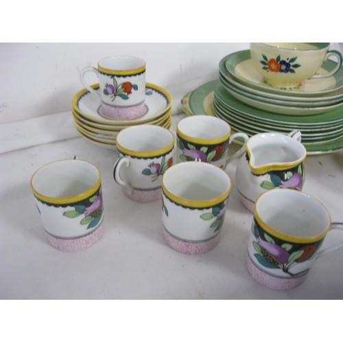 13 - Box of assorted China including a boxed Delftware style teaset (box a/f) and others