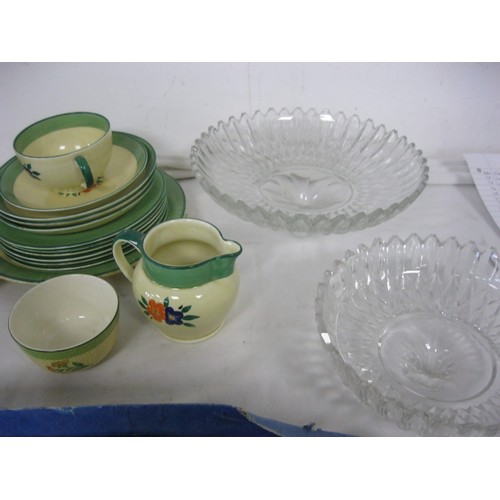 13 - Box of assorted China including a boxed Delftware style teaset (box a/f) and others