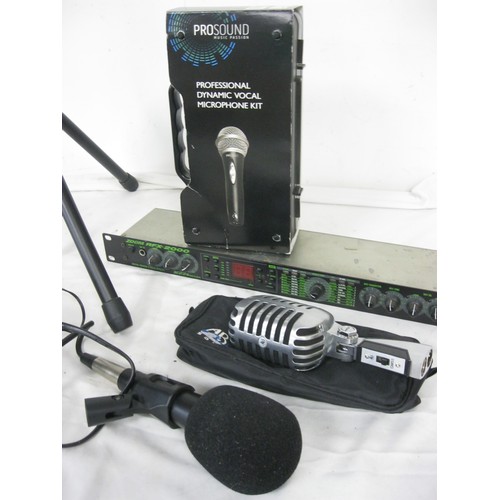 15 - Box containing a Microphone and other mixed Electronics