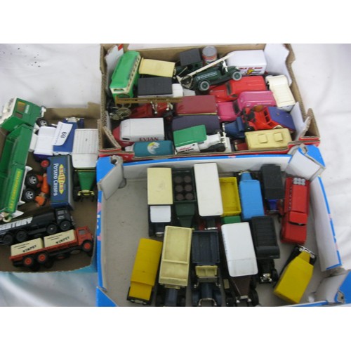 89 - Three small boxes of  Model cars including Days gone and a few Matchbox all as per pictures.