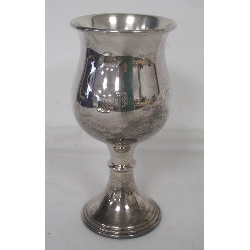 5 - A cased silver plate communion set in good order