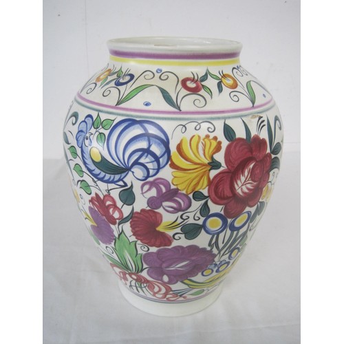 32 - Large Poole Pottery LE pattern vase which came from the home of a former Carter tiles employee and i... 