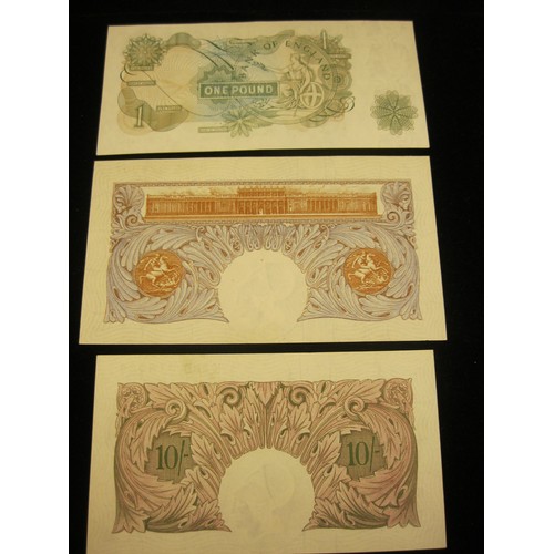 10 - A Peppiatt wartime emergency £1, uncirculated, a Peppiatt wartime emergency 10/- note, uncirculated,... 