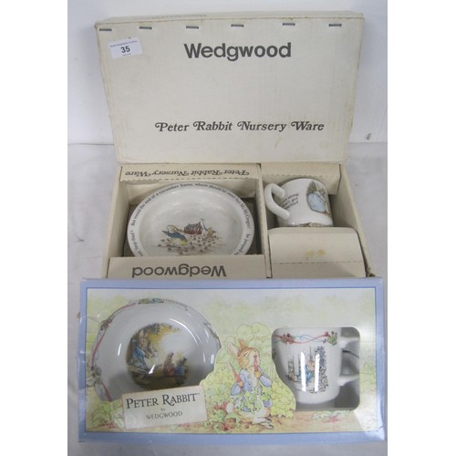 35 - Two wedgwood Nursery sets fully boxed ,Mug and bowls as per pictures