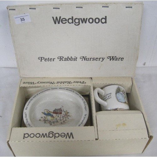 35 - Two wedgwood Nursery sets fully boxed ,Mug and bowls as per pictures