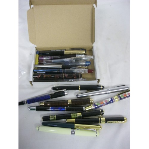 9 - An assortment of good quality pens including ink pens plus a number of Preppy fountain pens