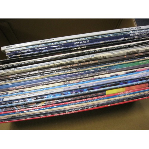 43 - A box of 1980s/90s vintage vinyl including Now That's What I Call Music numbrs 2, 6 etc, Howard Jone... 