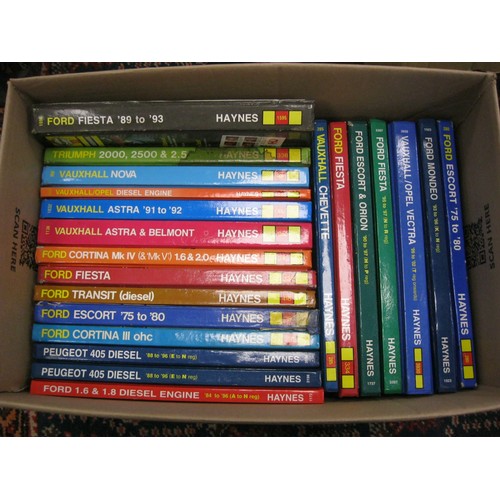 51 - A box of mainly Haynes automotive manuals