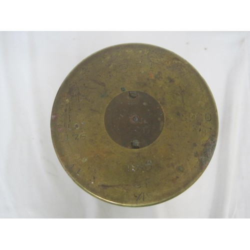 67 - A brass 1916-dated 18 pounder shell case