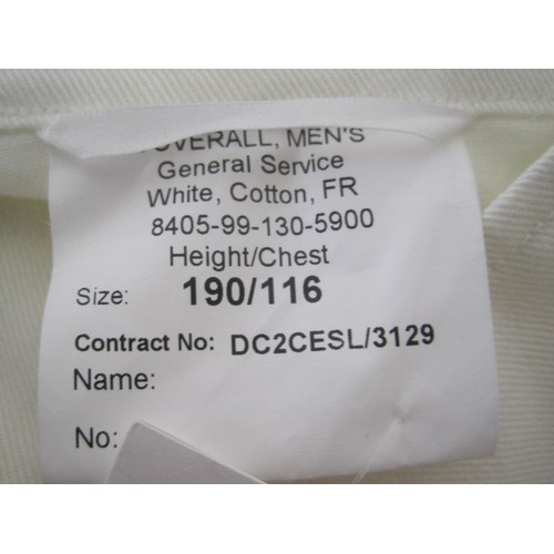 105 - A selection of white flame retardant boiler suits