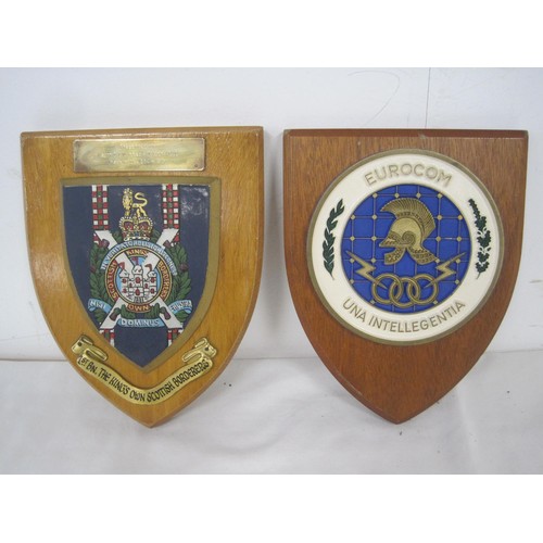 101 - 3 military plaques comprising 1st Bn King's Own Scottish Borderers, Master-General of the Ordnance a... 