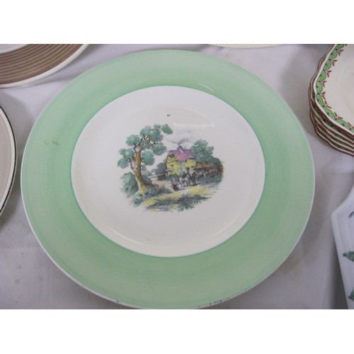 124 - An assortment of interesting china including Suzy Cooper, Clarice Cliff and others