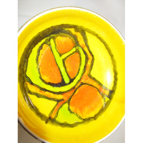 89A - Two items of Poole pottery and shape 39 bowl painted by carol Cutler in her unmistakable design havi... 