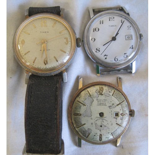 22 - A tray of nine gents mechanical wristwatches, the majority in a/f condition, non running and some in... 