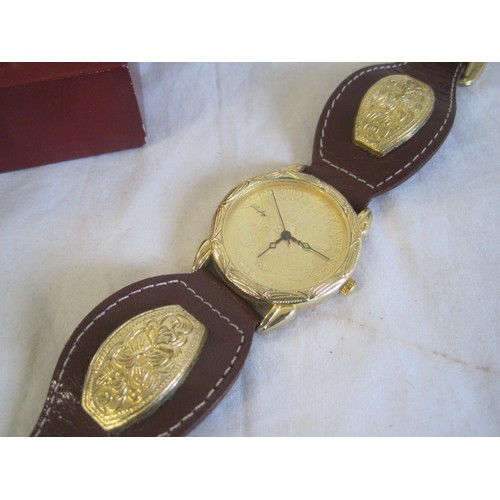 20 - American theme watches and travel clock. (1) Quartz pocket watch decorated with the Presidential sea... 