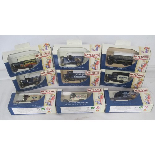 39 - Nine mint boxed Days Gone commercial vehicles including Morris vans, Ford Model A vans all Private c... 