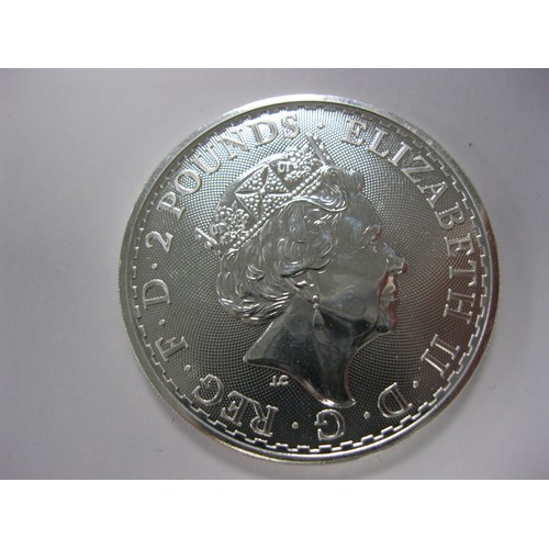 63 - A .999 fine silver Britannia, mint uncirculated condition, 2019 Queen Elizabeth II