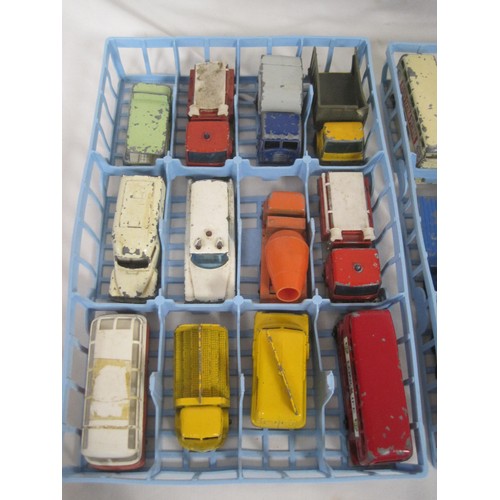 47 - A matchbox carry case number 4 1966 vintage complete with  a full selection of mostly Lesney vehicle... 