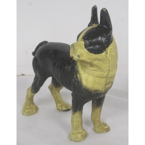 41 - Cast Iron Boston Terrier figure approx. 6in x 8in