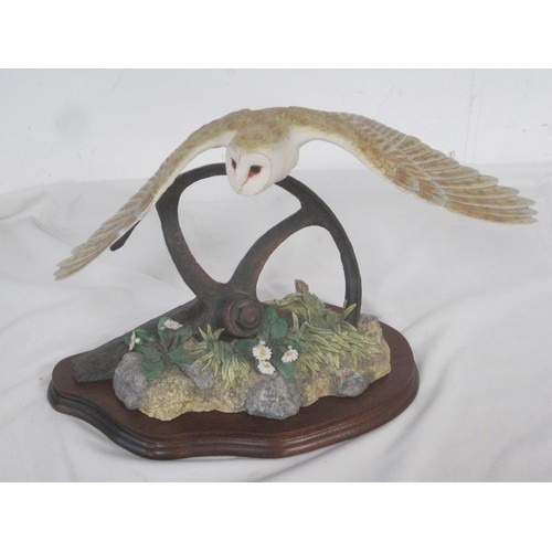 74 - A Border Fine Arts limited edition figure of barn owl 'Evening Flight', with certificate 1212/1250