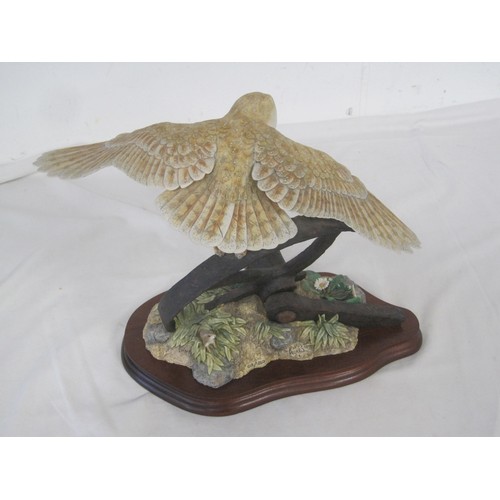 74 - A Border Fine Arts limited edition figure of barn owl 'Evening Flight', with certificate 1212/1250