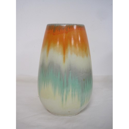 154 - A Shelley Harmony Ware drip glaze vase, shape number 927, height 19cm, very good condition