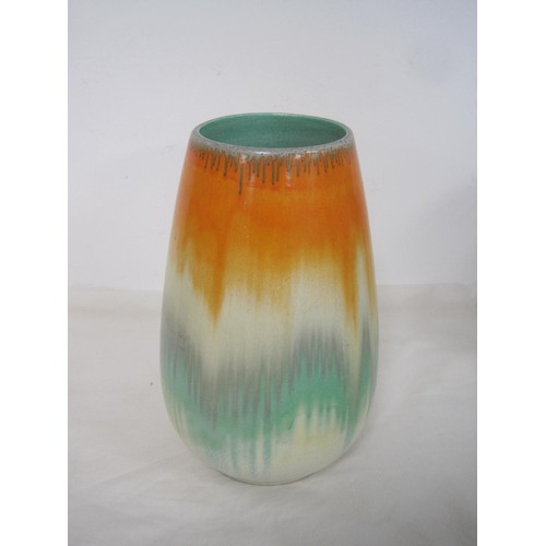 154 - A Shelley Harmony Ware drip glaze vase, shape number 927, height 19cm, very good condition