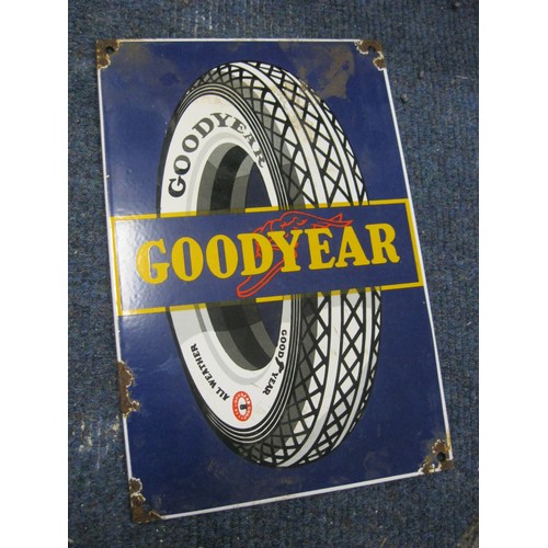 140 - 'Goodyear' Enamel Sign 8inx12in