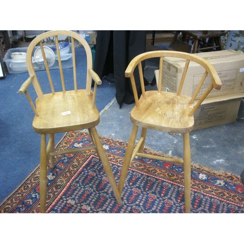 142 - Two vintage pine Child's Stools