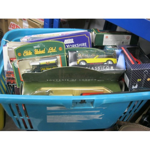 185 - Shopping Basket Filled With A Selection Of Diecast Boxed Vehicles to include Corgi, Lledo And Others... 