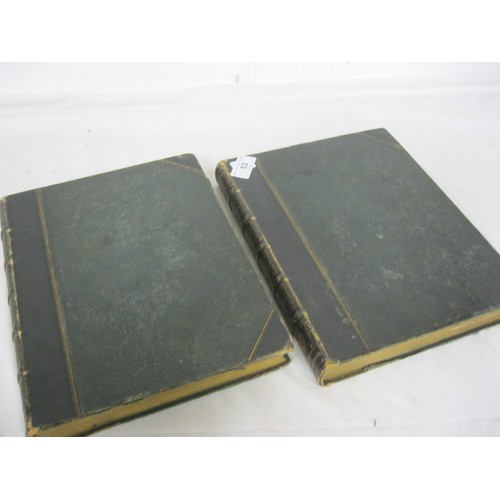 53 - 508 1839 leather bound complete Works of Burns Illustrated, Volumes 1 & 2, containing Poems, Songs, ... 