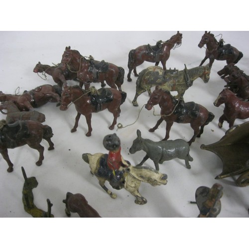 55 - 510 Britains, J. Hill & Co, Johillco Toy, etc, metal figures, mainly Cowboys, Indians and Romans, in... 