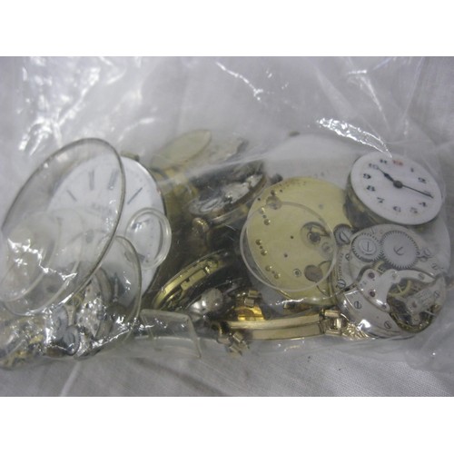 77 - A bag of assorted watch movements