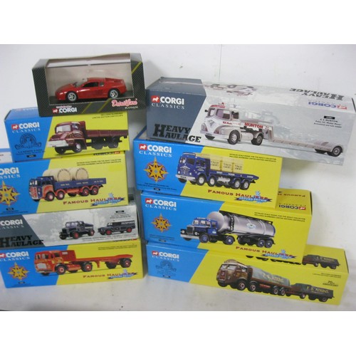 28 - Boxed and Mint Corgi Vehicles - Ferrari 512, Crow Camping Company 16304 Scammell Highwayman Tanker, ... 