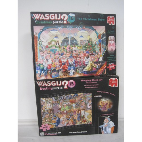 105 - Two WASGIJ? 1000 piece jigsaw puzzles - Shopping Shake Up! and The Christmas Show!