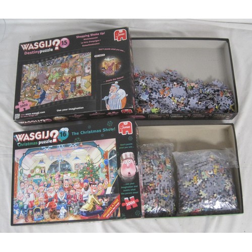 105 - Two WASGIJ? 1000 piece jigsaw puzzles - Shopping Shake Up! and The Christmas Show!